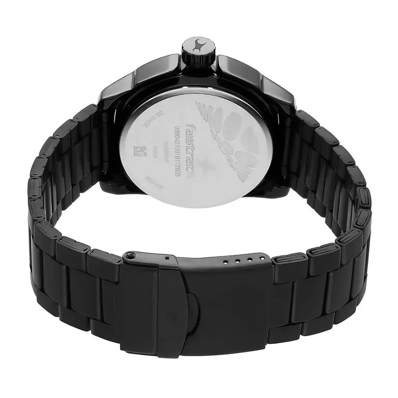 Fastrack Hitlist Black Dial Black Strap Men's Watch- 3089NM02